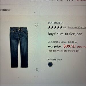 Crewcuts Slim-Fit Boys' Jeans in Light and Dark Blue